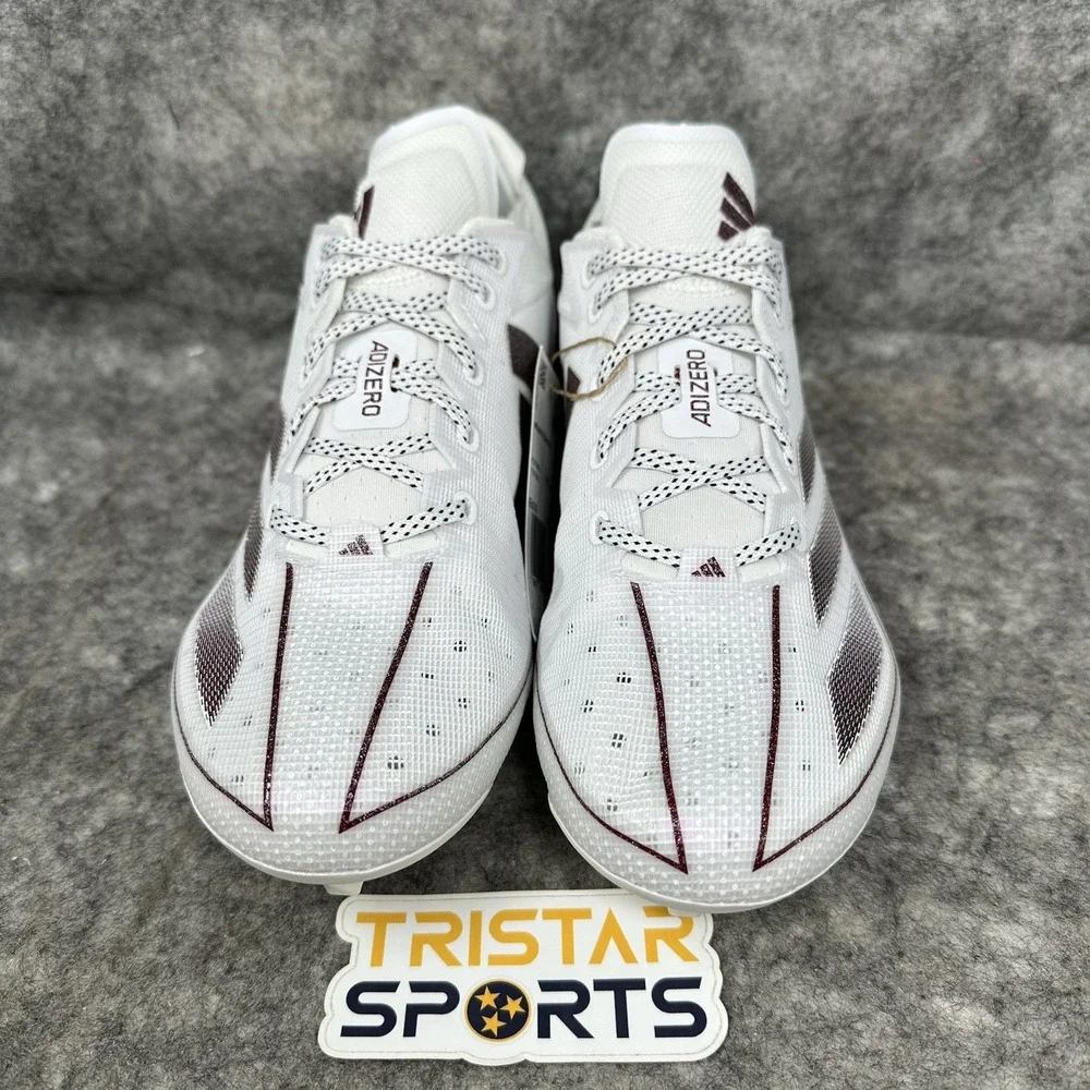 Adidas Adizero Electric Football Cleats Mens Size 7.5 White Team Maroon IE4376